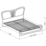 Кровать №1 (с ортопедическим основанием) Тиффани 184 см производство фабрика Союз-мебель