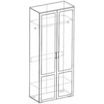 Шкаф 2х створчатый с зеркалом (440) Афина 90 см производство фабрика Мебель Маркет