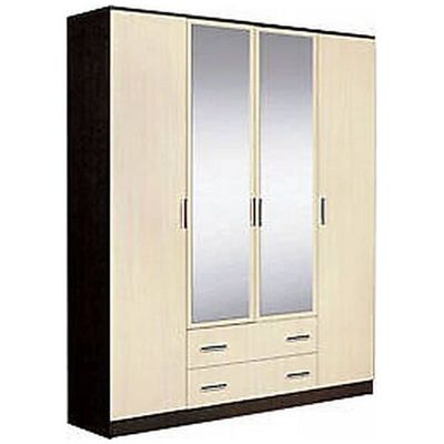 Шкаф распашной 4-х створчатый комбинированный с зеркалами Светлана (ММ) 168 см производство фабрика Мебель Маркет