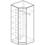 Шкаф угловой без зеркала Светлана (ММ) 86 см производство фабрика Мебель Маркет