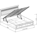Кровать №1 подъёмная (с основанием) Флоренция 173 см производство фабрика Союз-мебель