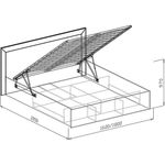 Модуль № 33 Кровать №2 с подъёмником (с ортопедическим основанием) Корвет 160 см производство фабрика Союз-мебель