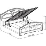 Кровать №1 (с ортопедическим основанием с подъемником) Лира 180 см производство фабрика Союз-мебель