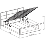 Кровать №1 (с ортопедическим основанием с подъемником) Палермо 150 см производство фабрика Союз-мебель