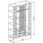 Шкаф 3-х створчатый Палермо 135 см производство фабрика Союз-мебель