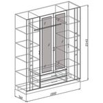 Шкаф 4-х створчатый Палермо 180 см производство фабрика Союз-мебель