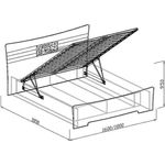 Кровать №1 (подъемная с основанием, без матр.) Роберта 160 см производство фабрика Союз-мебель