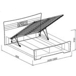 Кровать №1 (подъемная с основанием, без матр.) Роберта 180 см производство фабрика Союз-мебель