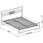 Кровать №1 (с основанием, без матр.) Роберта 160 см производство фабрика Союз-мебель